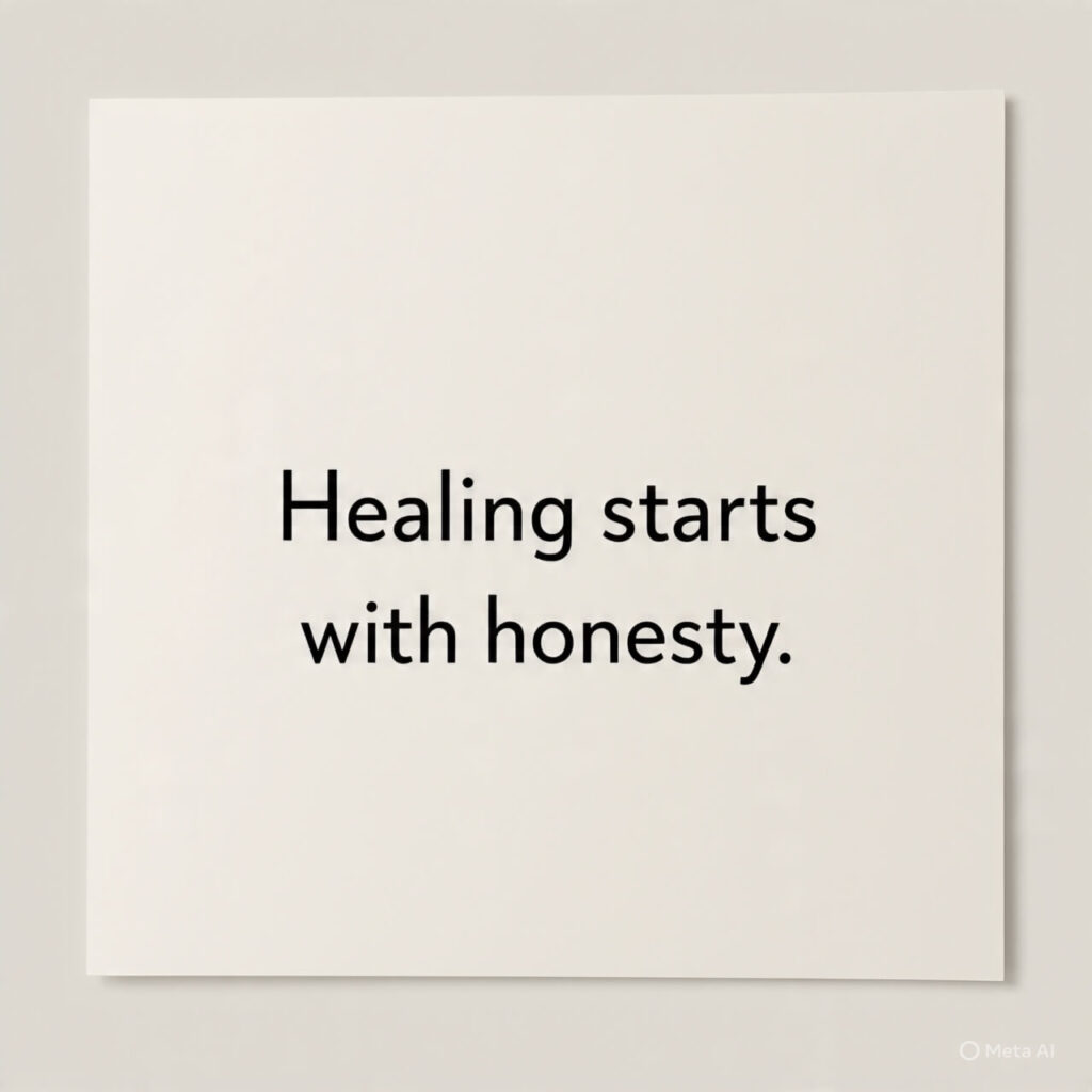 Inspirational quote on mental health and healing”