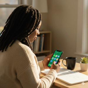 Money-saving apps on smartphone home screen for everyday use.